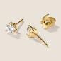 Preview: Luxus Diamant Ohrstecker Paar 750 Gelbgold Brillanten 0,70 ct G/VS