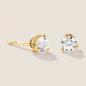 Preview: Luxus Diamant Ohrstecker Paar 750 Gelbgold Brillanten 0,80 ct G/VS