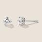 Preview: Luxus Diamant Ohrstecker Paar 750 Weißgold Brillanten 0,80 ct G/VS