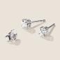 Preview: Luxus Diamant Ohrstecker Paar 750 Weißgold Brillanten 0,60 ct G/VS