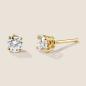 Preview: Luxus Diamant Ohrstecker Paar 750 Gelbgold Brillanten 0,70 ct G/VS