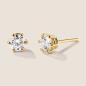 Preview: Luxus Diamant Ohrstecker Paar 750 Gelbgold Brillanten 0,80 ct G/VS