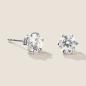 Preview: Luxus Diamant Ohrstecker Paar 750 Weißgold Brillanten 1,27 ct G/VS