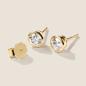 Preview: Luxus Diamant Ohrstecker Paar 750 Gelbgold 0,86 ct G/VS