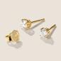 Preview: Luxus Diamant Ohrstecker 750 Gold (IF/F) - Gelbgold, 4 Krappen, 1,05 ct - lupenrein, echter Brillantschmuck