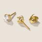 Preview: Luxus Diamant Ohrstecker 750 Gold (IF/F) - Gelbgold, 4 Krappen, 1,05 ct - lupenrein, echter Brillantschmuck