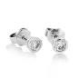 Preview: Brillant Diamant Ohrstecker Paar 750/- Weißgold 18 Karat Gold 0,44 Karat G/VS