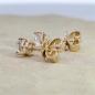 Preview: Brillant Diamant Ohrstecker Paar 750/- Gelbgold 18 Karat Gold 0,80 Karat G/VS