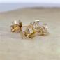 Preview: Brillant Diamant Ohrstecker Paar 750/- Gelbgold 18 Karat Gold 0,80 Karat G/VS