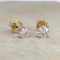 Preview: Brillant Diamant Ohrstecker Paar 750/- Gelbgold 18 Karat Gold 0,80 Karat G/VS