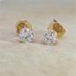 Preview: Brillant Diamant Ohrstecker Paar 750/- Gelbgold 18 Karat Gold 0,80 Karat G/VS