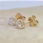 Preview: Brillant Diamant Ohrstecker Paar 750/- Gelbgold 18 Karat Gold 0,80 Karat G/VS