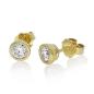 Preview: Brillant Diamant Ohrstecker Paar 750/- Gelbgold 18 Karat Gold 0,86 Karat G/VS