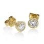 Preview: Brillant Diamant Ohrstecker Paar 750/- Gelbgold 18 Karat Gold 0,86 Karat G/VS