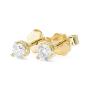 Preview: Brillant Diamant Ohrstecker Paar 750/- Gelbgold 18 Karat Gold 0,50 Karat G/VS