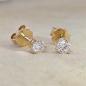 Preview: Brillant Diamant Ohrstecker Paar 750/- Gelbgold 18 Karat Gold 0,50 Karat G/VS