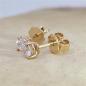 Preview: Brillant Diamant Ohrstecker Paar 750/- Gelbgold 18 Karat Gold 0,50 Karat G/VS