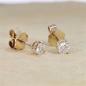 Preview: Brillant Diamant Ohrstecker Paar 750/- Gelbgold 18 Karat Gold 0,40 Karat G/VS