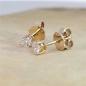 Preview: Brillant Diamant Ohrstecker Paar 750/- Gelbgold 18 Karat Gold 0,40 Karat G/VS