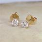 Preview: Brilliant Diamant Ohrstecker Paar 750 Gelbgold 18 Karat Gold 0,51 Karat G/VS