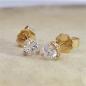 Preview: Brillant Diamant Ohrstecker Paar 750/- Gelbgold 18 Karat Gold 0,60 Karat G/VS