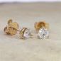 Preview: Brillant Diamant Ohrstecker Paar 750/- Gelbgold 18 Karat Gold 0,60 Karat G/VS