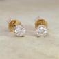 Preview: Brillant Diamant Ohrstecker Paar 750/- Gelbgold 18 Karat Gold 0,70 Karat G/VS