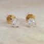 Preview: Brillant Diamant Ohrstecker Paar 750/- Gelbgold 18 Karat Gold 0,70 Karat G/VS