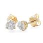 Preview: Brillant Diamant Ohrstecker Paar 750/- Gelbgold 18 Karat Gold 1,02 Karat G/VS