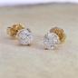 Preview: Brillant Diamant Ohrstecker Paar 750/- Gelbgold 18 Karat Gold 1,02 Karat G/VS