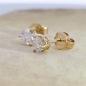 Preview: Brillant Diamant Ohrstecker Paar 750/- Gelbgold 18 Karat Gold 1,02 Karat G/VS