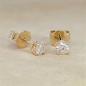 Preview: Brillant Diamant Ohrstecker Paar 750/- Gelbgold 18 Karat Gold 0,40 Karat G/VS