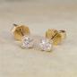 Preview: Brillant Diamant Ohrstecker Paar 750/- Gelbgold 18 Karat Gold 0,40 Karat G/VS