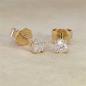 Preview: Brillant Diamant Ohrstecker Paar 750/- Gelbgold 18 Karat Gold 0,40 Karat G/VS