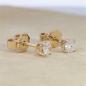 Preview: Brillant Diamant Ohrstecker Paar 750/- Gelbgold 18 Karat Gold 0,50 Karat G/VS