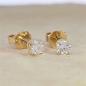 Preview: Brillant Diamant Ohrstecker Paar 750/- Gelbgold 18 Karat Gold 0,50 Karat G/VS