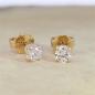 Preview: Brillant Diamant Ohrstecker Paar 750/- Gelbgold 18 Karat Gold 0,50 Karat G/VS