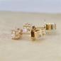 Preview: Brillant Diamant Ohrstecker Paar 750/- Gelbgold 18 Karat Gold 0,50 Karat G/VS
