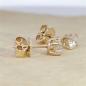 Preview: Diamant Ohrstecker 750 Gold - Gelbgold, 4 Krappen, 0,60 ct - 2 Brillanten IF/F - Luxus Ohrschmuck Damen