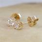 Preview: Brillant Diamant Ohrstecker Paar 750/- Gelbgold 18 Karat Gold 0,60 Karat G/VS