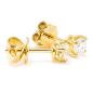 Preview: Diamant Ohrstecker 750 Gold - Gelbgold, 4 Krappen, 0,60 ct - 2 Brillanten IF/F - Luxus Ohrschmuck Damen