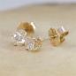 Preview: Brillant Diamant Ohrstecker Paar 750/- Gelbgold 18 Karat Gold 0,60 Karat G/VS