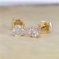 Preview: Brillant Diamant Ohrstecker Paar 750/- Gelbgold 18 Karat Gold 0,80 Karat G/VS