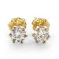 Preview: Brillant Diamant Ohrstecker Paar 750/- Gelbgold 18 Karat Gold 0,80 Karat G/VS