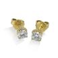 Preview: Diamant Ohrstecker 750 Gold - Gelbgold, 4 Krappen, 0,80 ct - 2 Brillanten IF/F - Luxus Ohrschmuck Damen