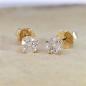 Preview: Brillant Diamant Ohrstecker Paar 750/- Gelbgold 18 Karat Gold 0,80 Karat G/VS