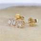 Preview: Brillant Diamant Ohrstecker Paar 750/- Gelbgold 18 Karat Gold 0,80 Karat G/VS