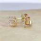 Preview: Diamant Ohrstecker 750 Gold - Gelbgold, 4 Krappen, 0,80 ct - 2 Brillanten IF/F - Luxus Ohrschmuck Damen