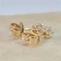 Preview: Diamant Ohrstecker 750 Gold - Gelbgold, 6 Krappen, 0,50 ct - 2 Brillanten IF/F - Luxus Ohrschmuck Damen