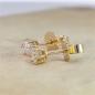 Preview: Diamant Ohrstecker 750 Gold - Gelbgold, 6 Krappen, 0,50 ct - 2 Brillanten IF/F - Luxus Ohrschmuck Damen